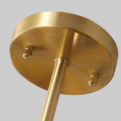 Modern Mid-century Brass Frame Glass Ball Shade 6/9/12/15-Light Chandelier For Living Room