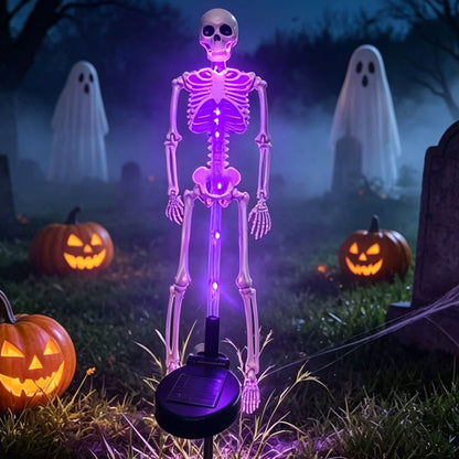 Contemporary Creative Solar Halloween Decor Plastic Skull LED Outdoor Ground Insert Landscape Light For Halloween Yard & Garden