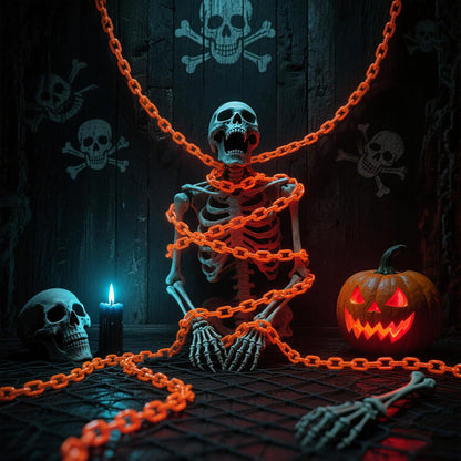 Contemporary Creative PVC Chain Halloween Decorative Light Waterproof Solar Battery LED Landscape Lighting Outdoor Light For Garden & Patio