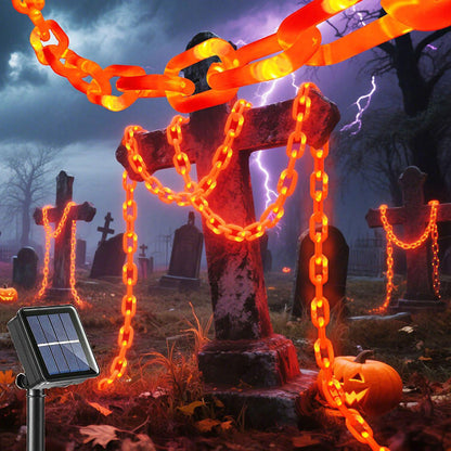 Contemporary Creative PVC Chain Halloween Decorative Light Waterproof Solar Battery LED Landscape Lighting Outdoor Light For Garden & Patio