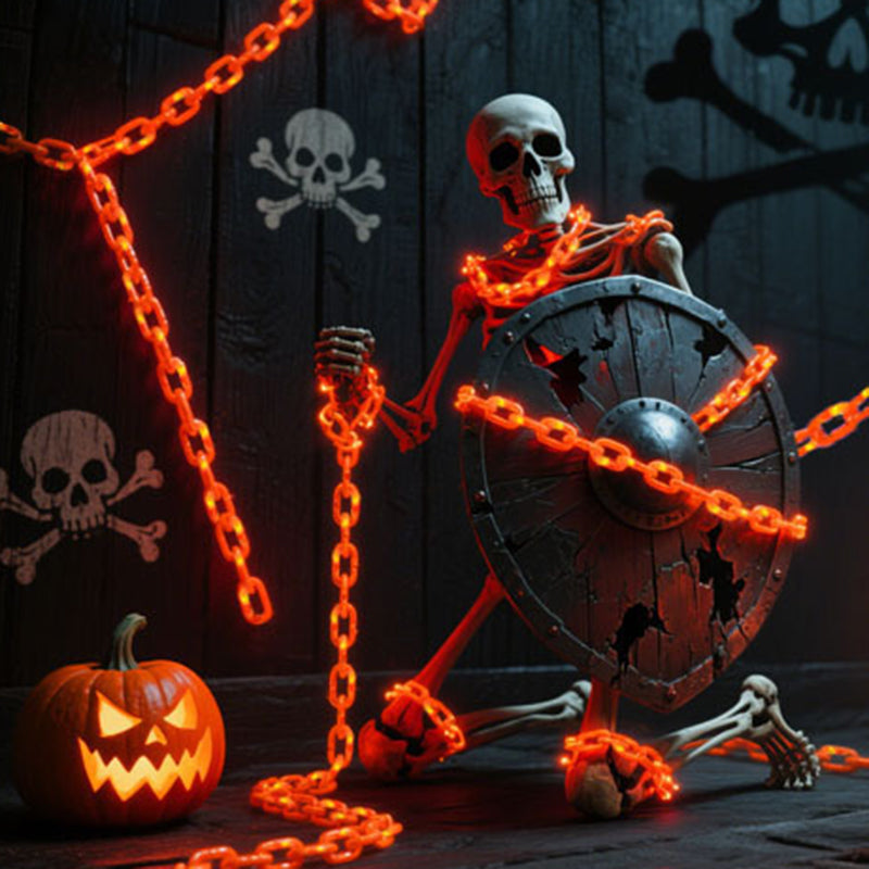 Contemporary Creative PVC Chain Halloween Decorative Light Waterproof Solar Battery LED Landscape Lighting Outdoor Light For Garden & Patio