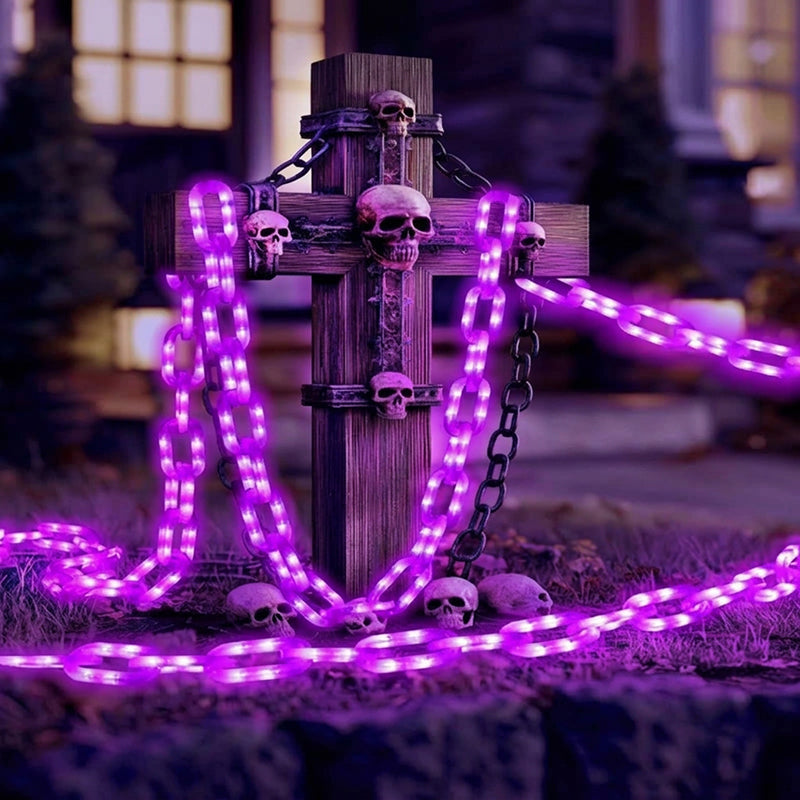 Contemporary Creative PVC Chain Halloween Decorative Light Waterproof Solar Battery LED Landscape Lighting Outdoor Light For Garden & Patio
