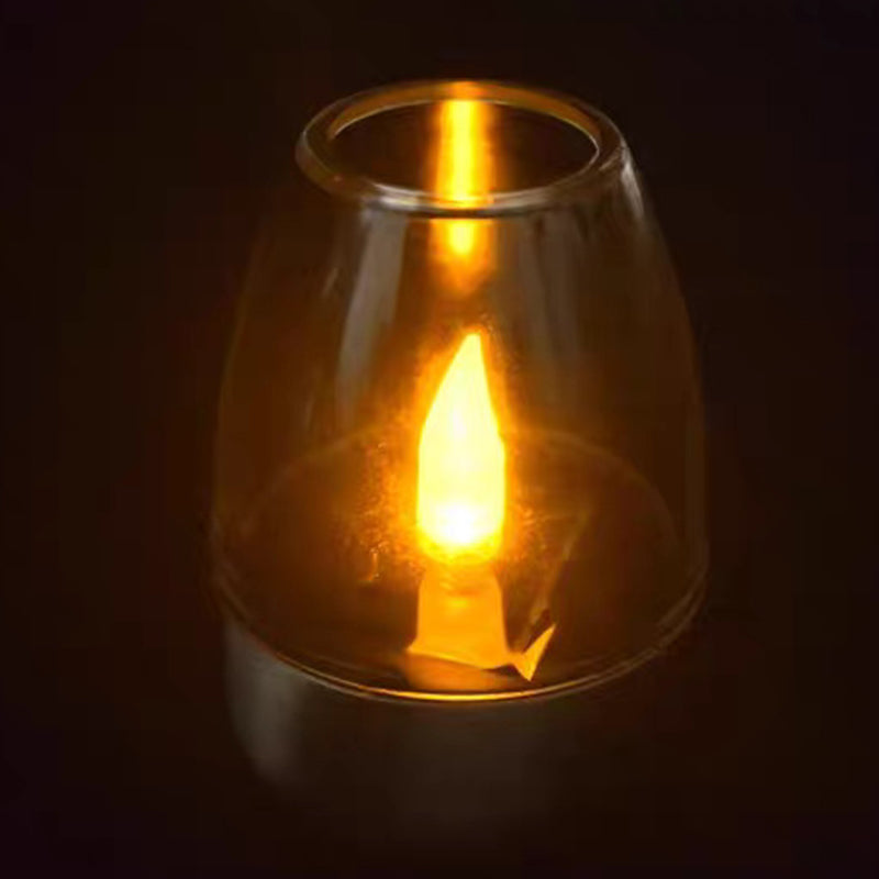 Contemporary Creative Stainless Steel Plastic Candle-Shaped LED Outdoor Light For Patio & Garden