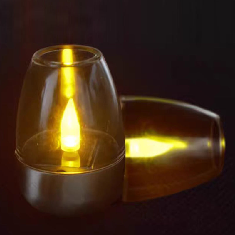 Contemporary Creative Stainless Steel Plastic Candle-Shaped LED Outdoor Light For Patio & Garden