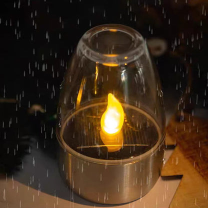 Contemporary Creative Stainless Steel Plastic Candle-Shaped LED Outdoor Light For Patio & Garden
