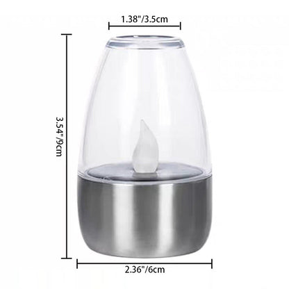Contemporary Creative Stainless Steel Plastic Candle-Shaped LED Outdoor Light For Patio & Garden