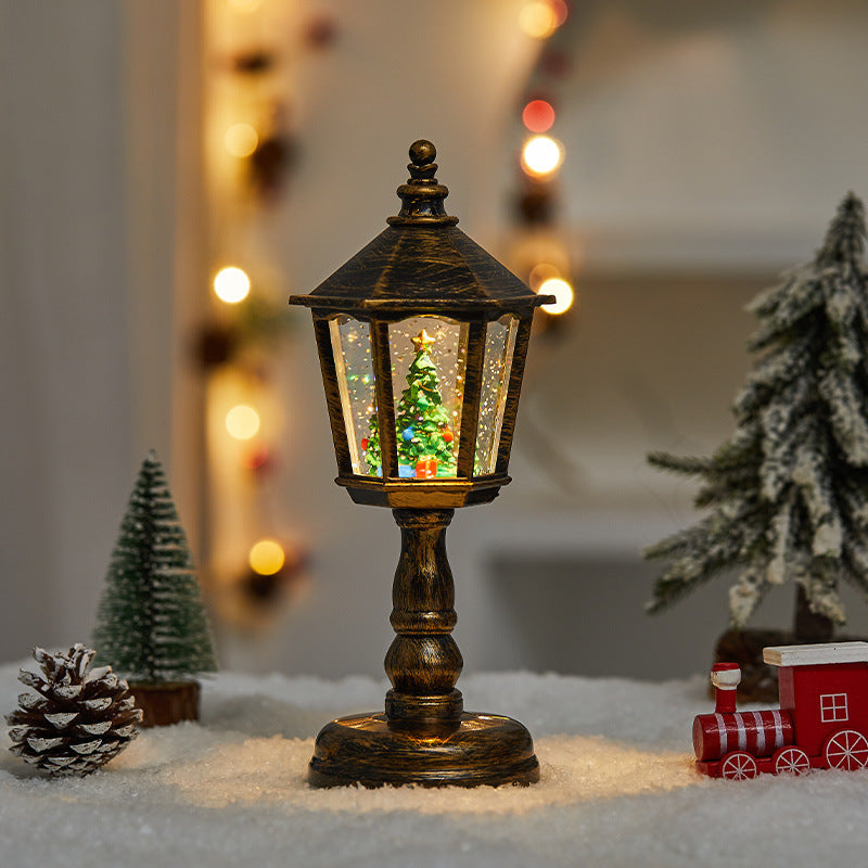 Modern Art Deco PVC House-Shaped Christmas LED Table Lamp For Living Room
