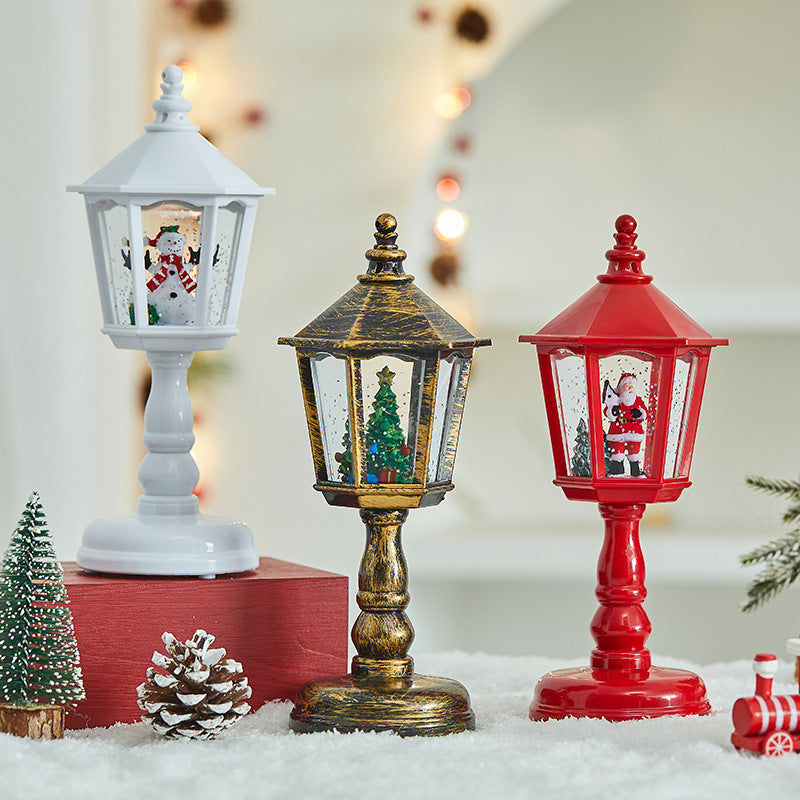 Modern Art Deco PVC House-Shaped Christmas LED Table Lamp For Living Room