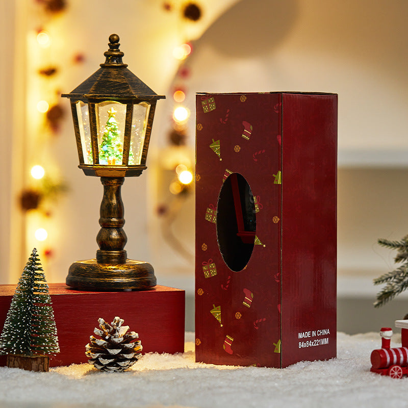 Modern Art Deco PVC House-Shaped Christmas LED Table Lamp For Living Room