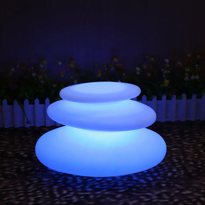 Modern Minimalist PE Pebble-Shaped LED Floor Lamp For Outdoor Garden