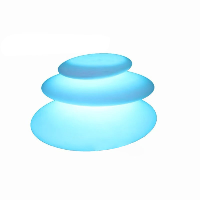 Modern Minimalist PE Pebble-Shaped LED Floor Lamp For Outdoor Garden