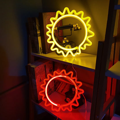 Contemporary Creative PC Sun Round LED Table Lamp For Living Room