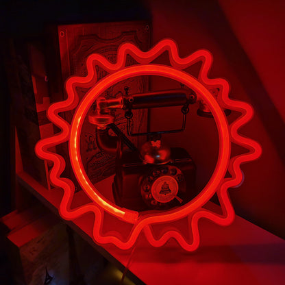 Contemporary Creative PC Sun Round LED Table Lamp For Living Room