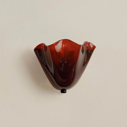 Traditional French Iron Glass Petal 2-Light Wall Sconce Lamp For Living Room